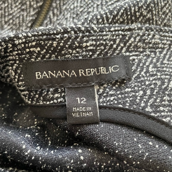 Banana Republic Sequin Herringbone Dark Gray Low Back Zipper Tank Size 12 - Picture 10 of 12